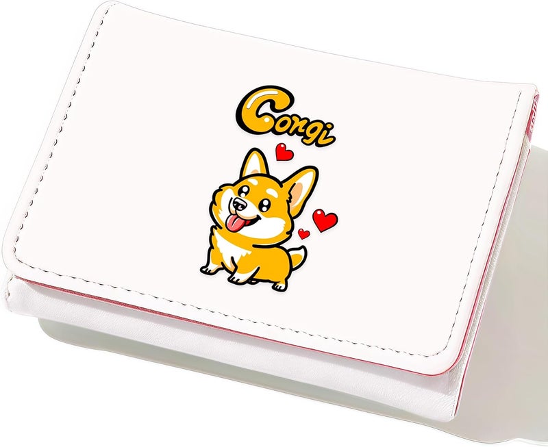BJDAMAI Corgi Wallet For Teens Kids Girls Age 6,7,8,9,10,11,12, Small Slim Thin Mini Compact Women Wallet, Animal Lovers Gifts Stuff, Cash Card Coin Pocket Window For Female! - Image 1